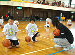 写真：指でドリブル