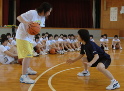 写真：ディフェンス！