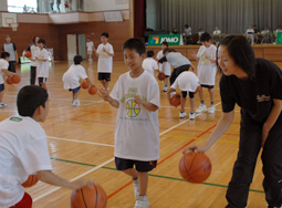 写真：ドリブルはしっかり前を見て！