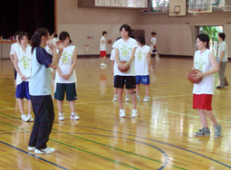 シュートの説明中