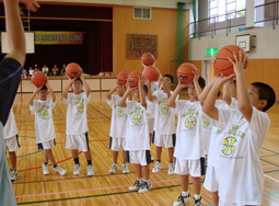 写真：シュートの構え　男子編