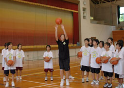 写真：シュート説明中