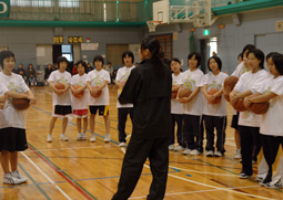 シュートの説明中