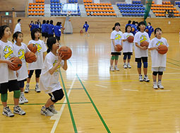 写真：シュート！