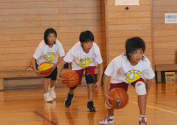 写真：足の周りをまわします