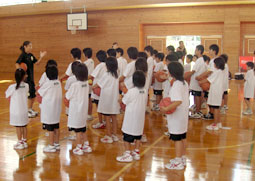 写真：練習開始です