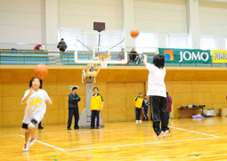 写真：シュート練習