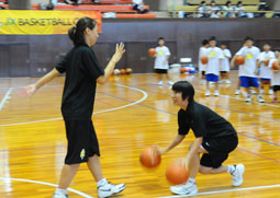 写真：山口コーチのお手本中