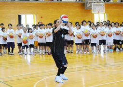 田中コーチのシュート見本