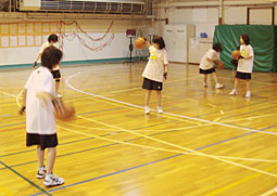 女子ハンドリング